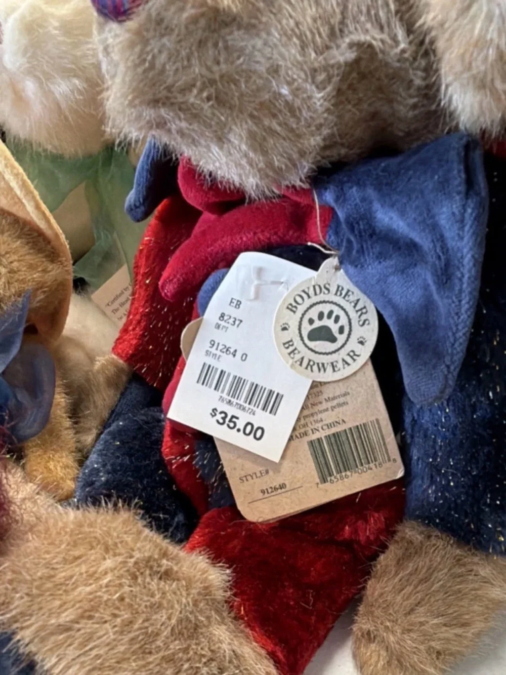 Collection Boyds Bears Plush Stuffed Animal Lot Bear & Cat w